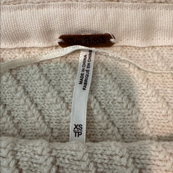 Free People Cream Textured Knit Top - Picture 4 of 5